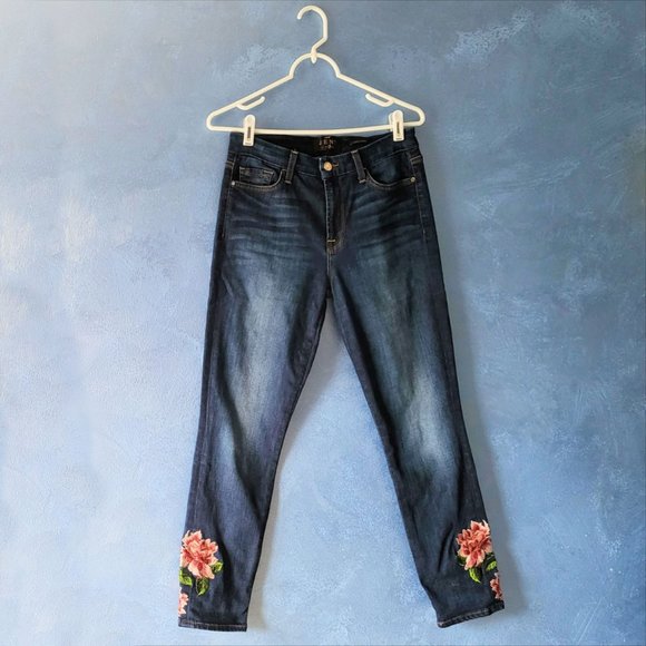 Jen7 by 7 For All Mankind Embroidered  Ankle Jeans - Picture 7 of 11